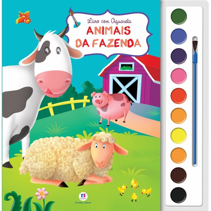 Animais da fazenda | livro com aquarela