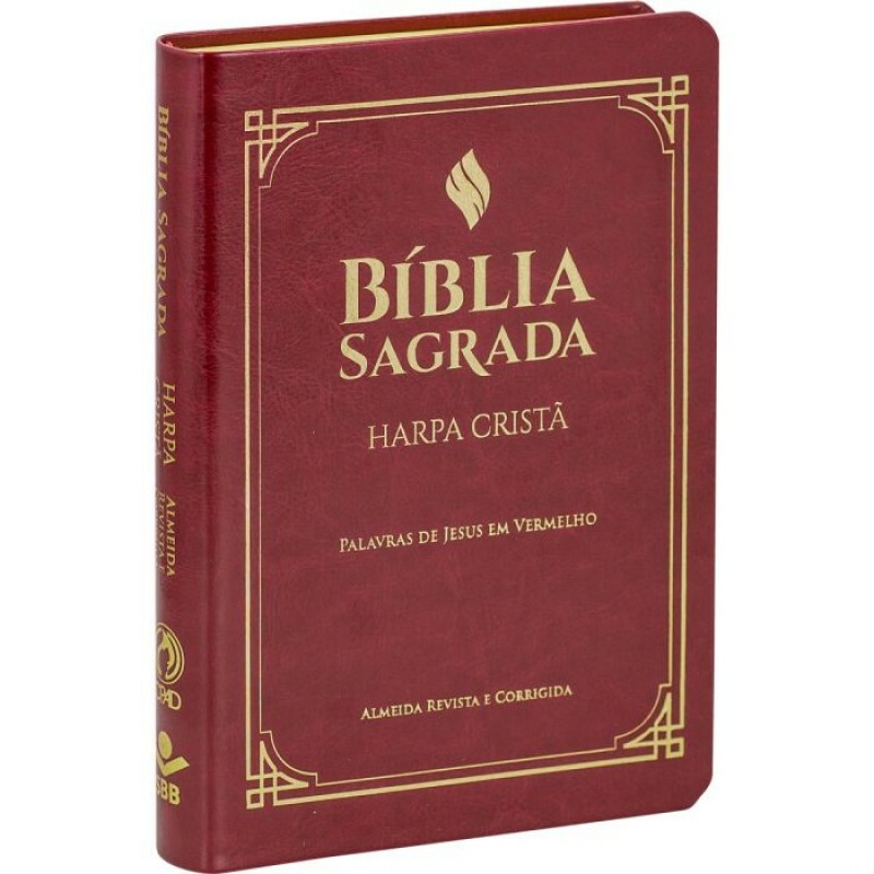 Bíblia com Harpa | Letra Grande | Capa Dura | Vinho |  ARC065HLGLV