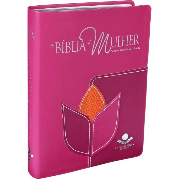 Bíblia da Mulher | Flor | Letra Grande | Pink  | ARC085BM
