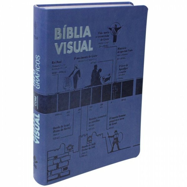Bíblia Visual 4 Cores | Capa Sintética | Azul | NTLH085BV