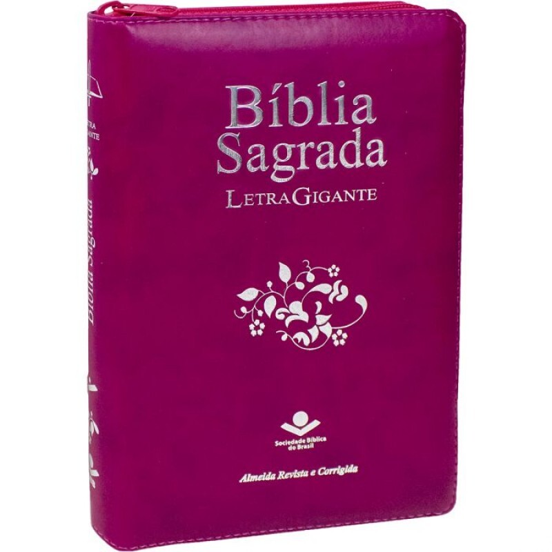 Bíblia Sagrada | Almeida RC | Letra Gigante | Com Zíper | Vinho