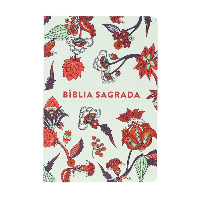 Bíblia Sagrada | NVT | Indian Flowers | Branca | Letra Grande