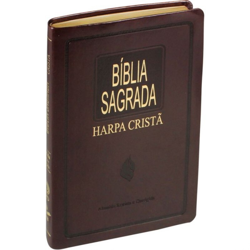 Bíblia Sagrada | Com Harpa | Capa Sintética | Marrom Nobre | ARC65H
