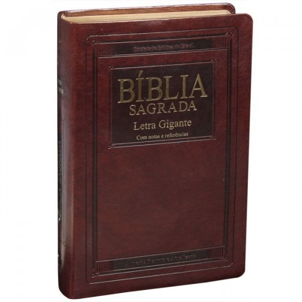 Bíblia Sagrada Letra Gigante | Luxo | Marrom Nobre | RA065TILGI
