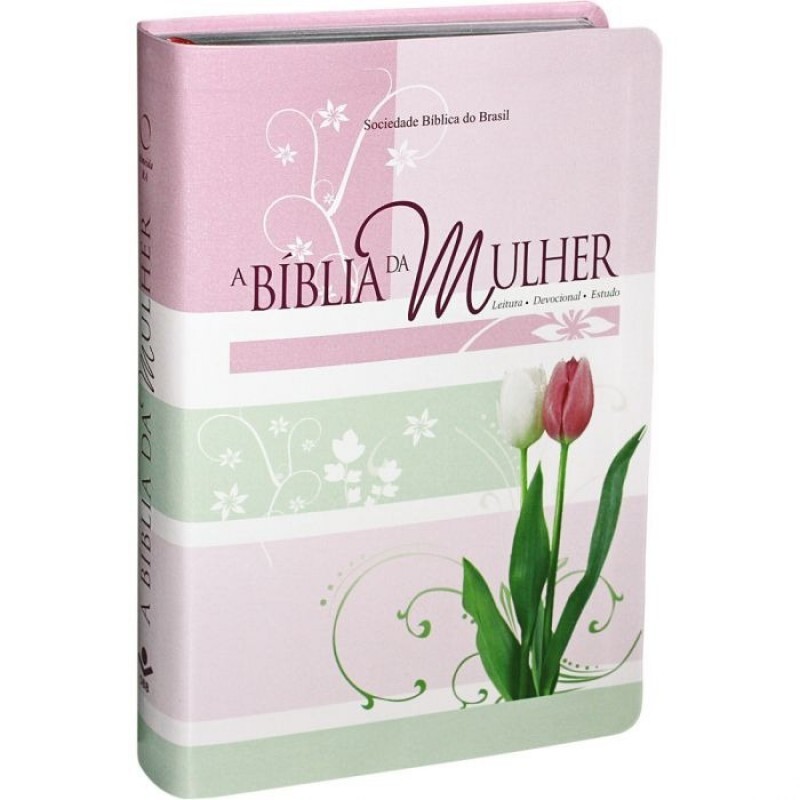 Bíblia da Mulher | Capa Couro Bonded | Tulipa |RA067BMRA2