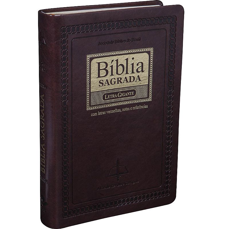 Bíblia Sagrada | Almeida RC | Letra Gigante | Marrom Nobre