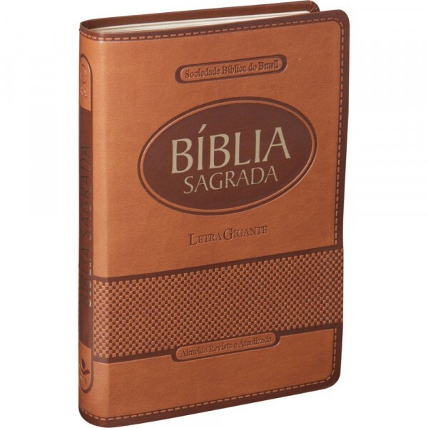 Bíblia Sagrada | Almeida RA | Letra Gigante | Capa Couro Sintético Marrom