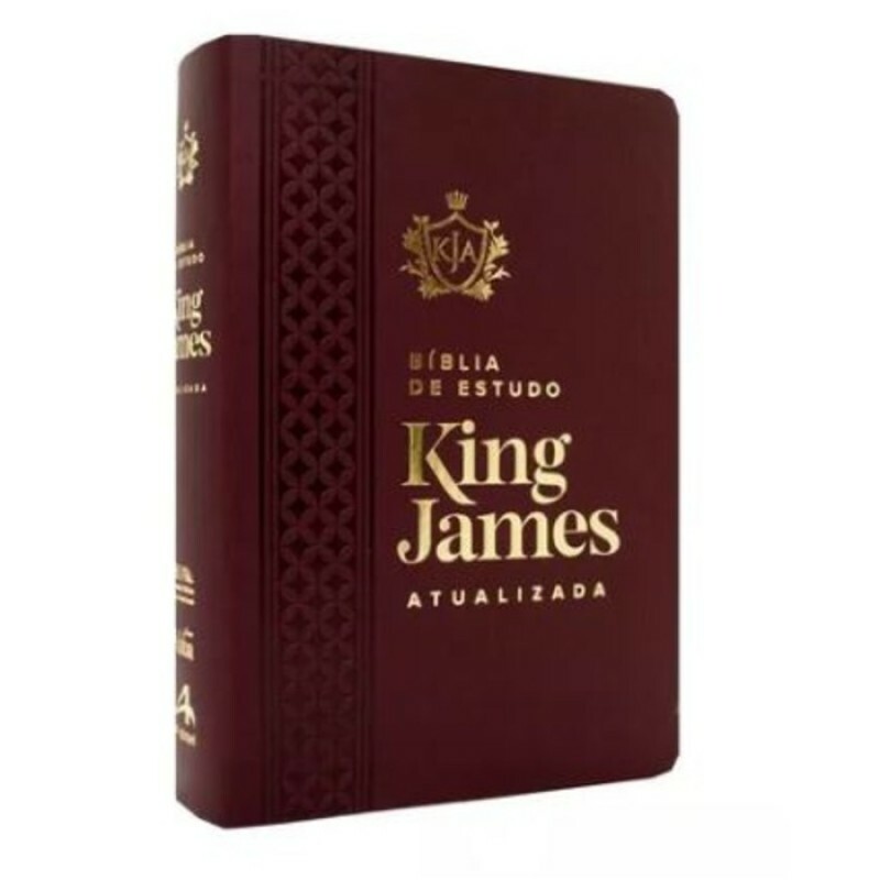 Bíblia de Estudo King James | Atualizada | Luxo Vinho