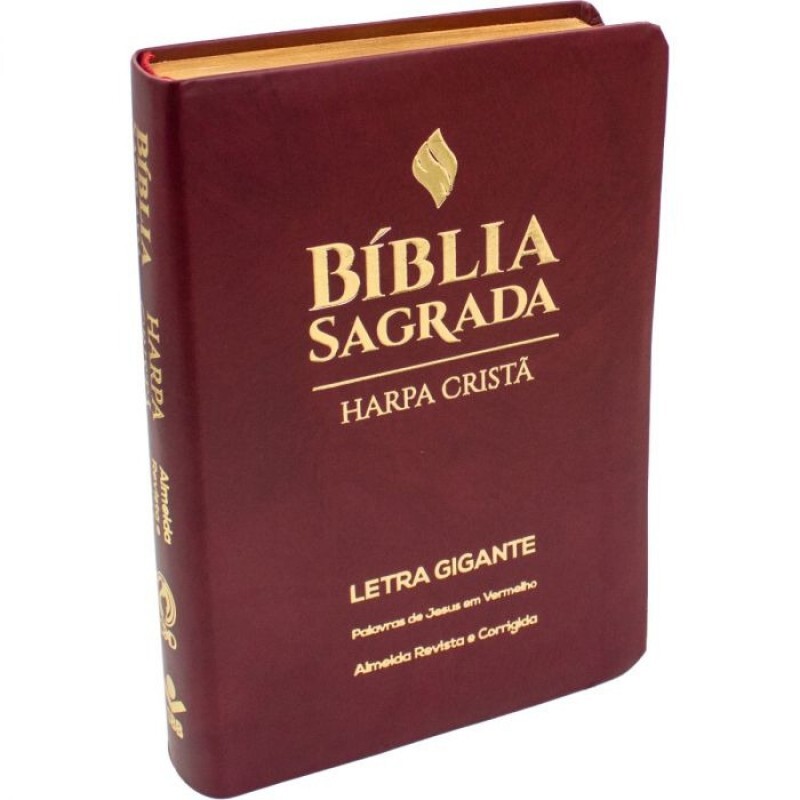 Bíblia Sagrada Letra Gigante, Edição com Letras Vermelhas e Harpa Cristã