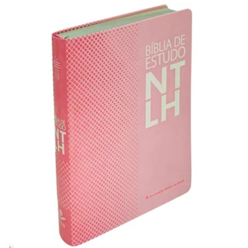 Bíblia de Estudo | Letra Grande | NTLH | Capa Luxo Rosa Nobre