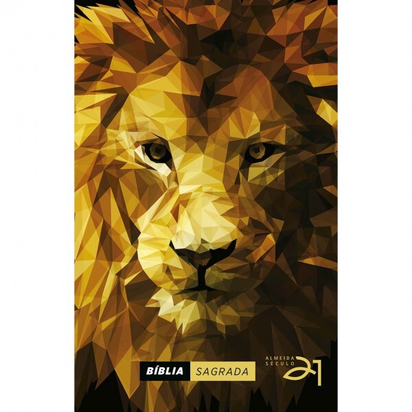 Bíblia Almeida Século 21 | Capa Dura | Lion | Efeito Low Poly