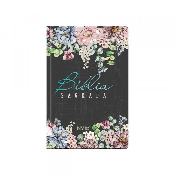 BIBLIA SAGRADA FLORAL PRETA - NVI