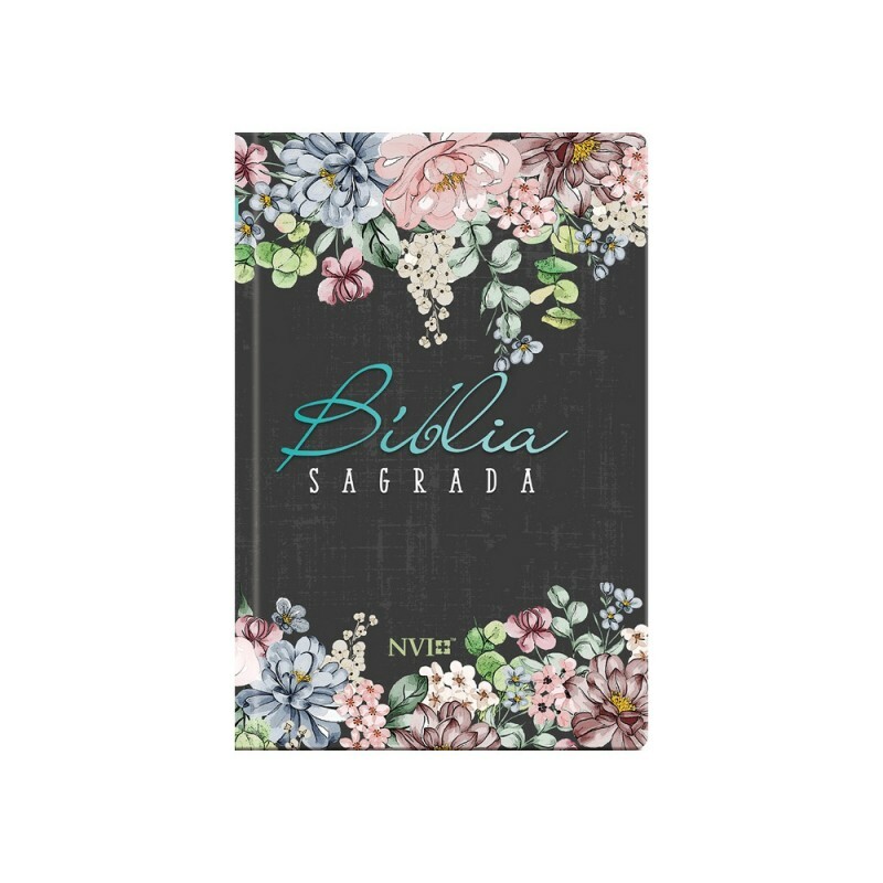BIBLIA SAGRADA FLORAL PRETA - NVI