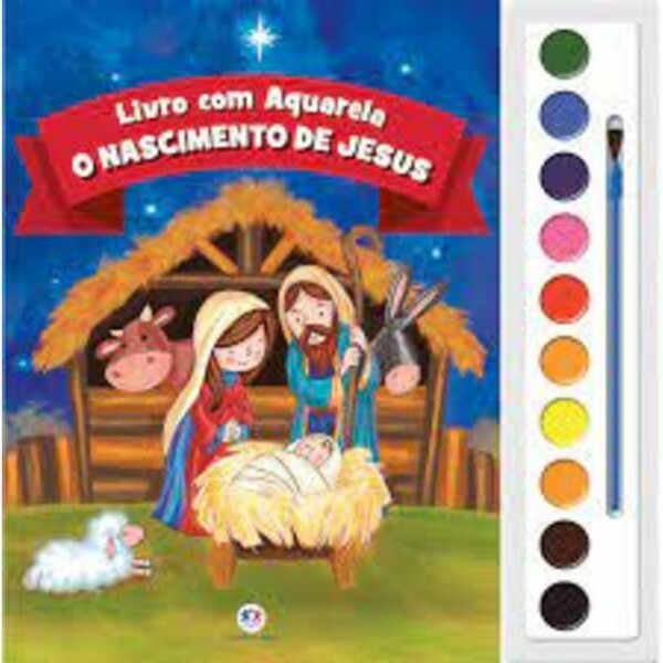 O nascimento de Jesus | livro com aquarela